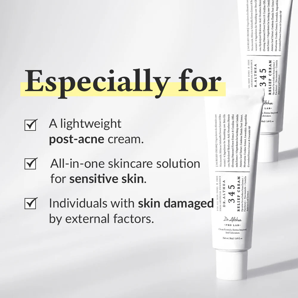 Dr.Althea 345 Relief Cream - Viral Korean Acne* Removing Cream - NeYavi