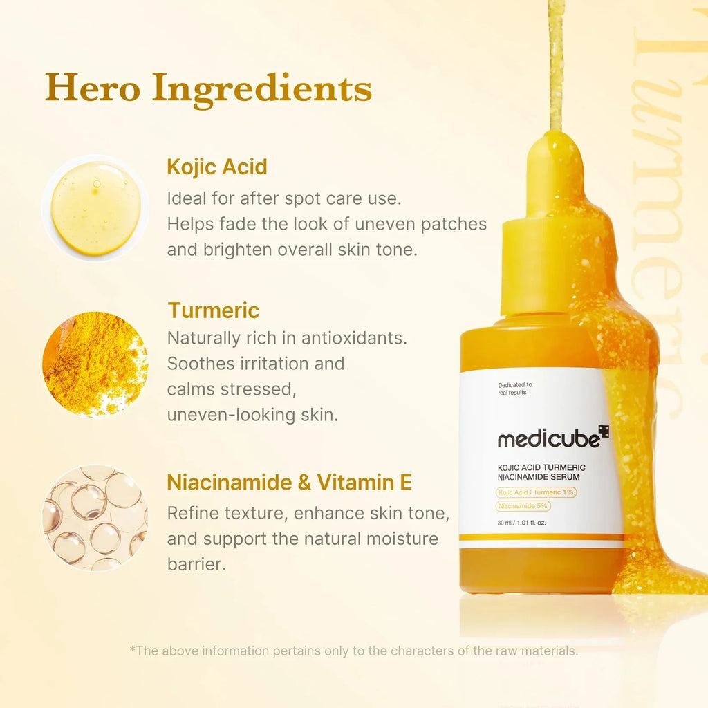 Medicube Kojic Acid Turmeric Niacinamide Serum-30mL - NeYavi