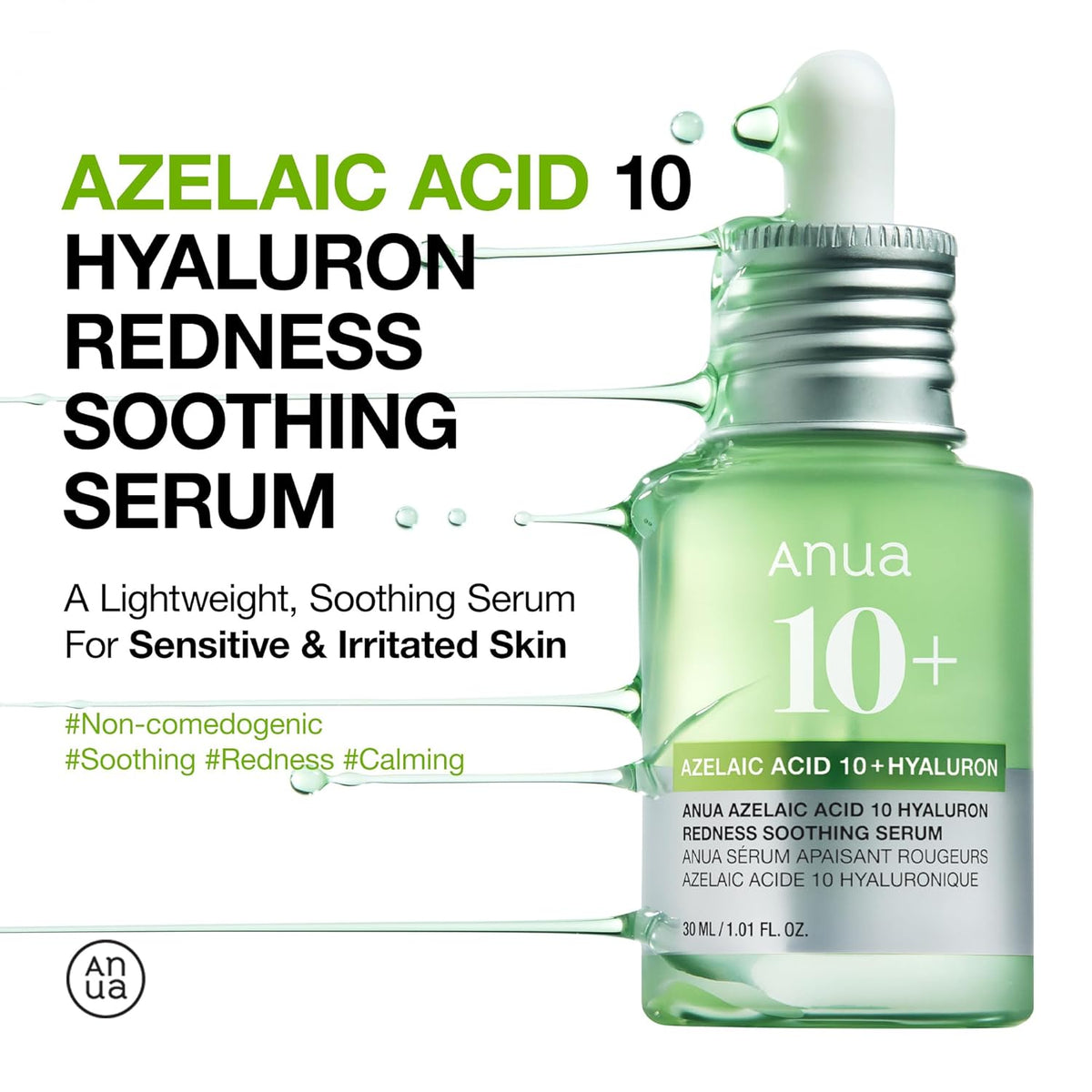 Anua 10+ Azelaic Acid Hyaluron Soothing Serum (30mL) - NeYavi