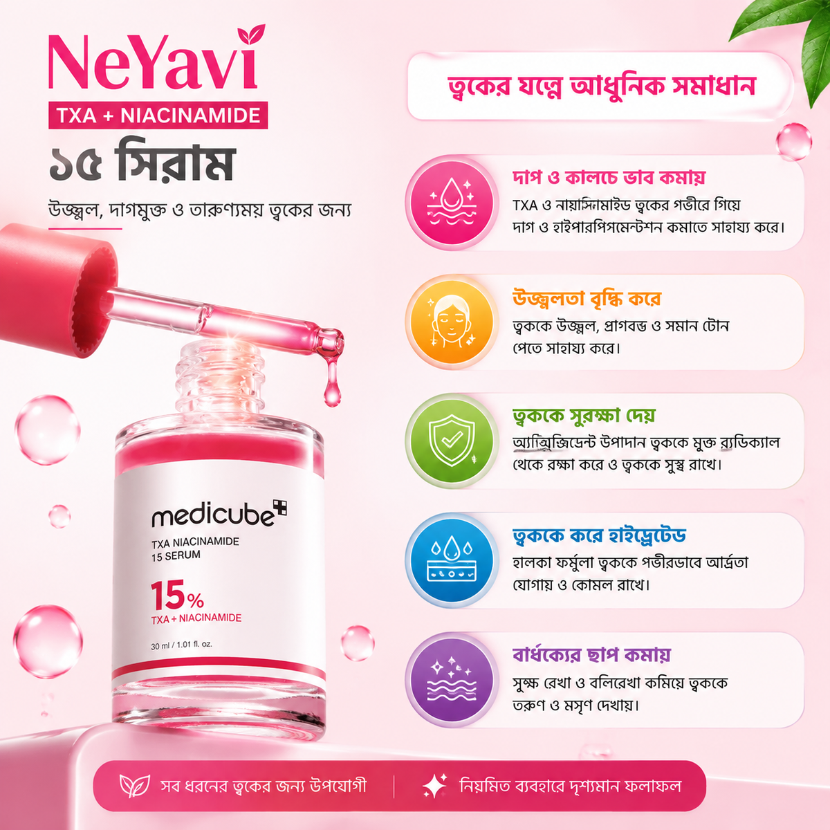 Medicube- TXA Niacinamide 15 Serum 30mL - NeYavi