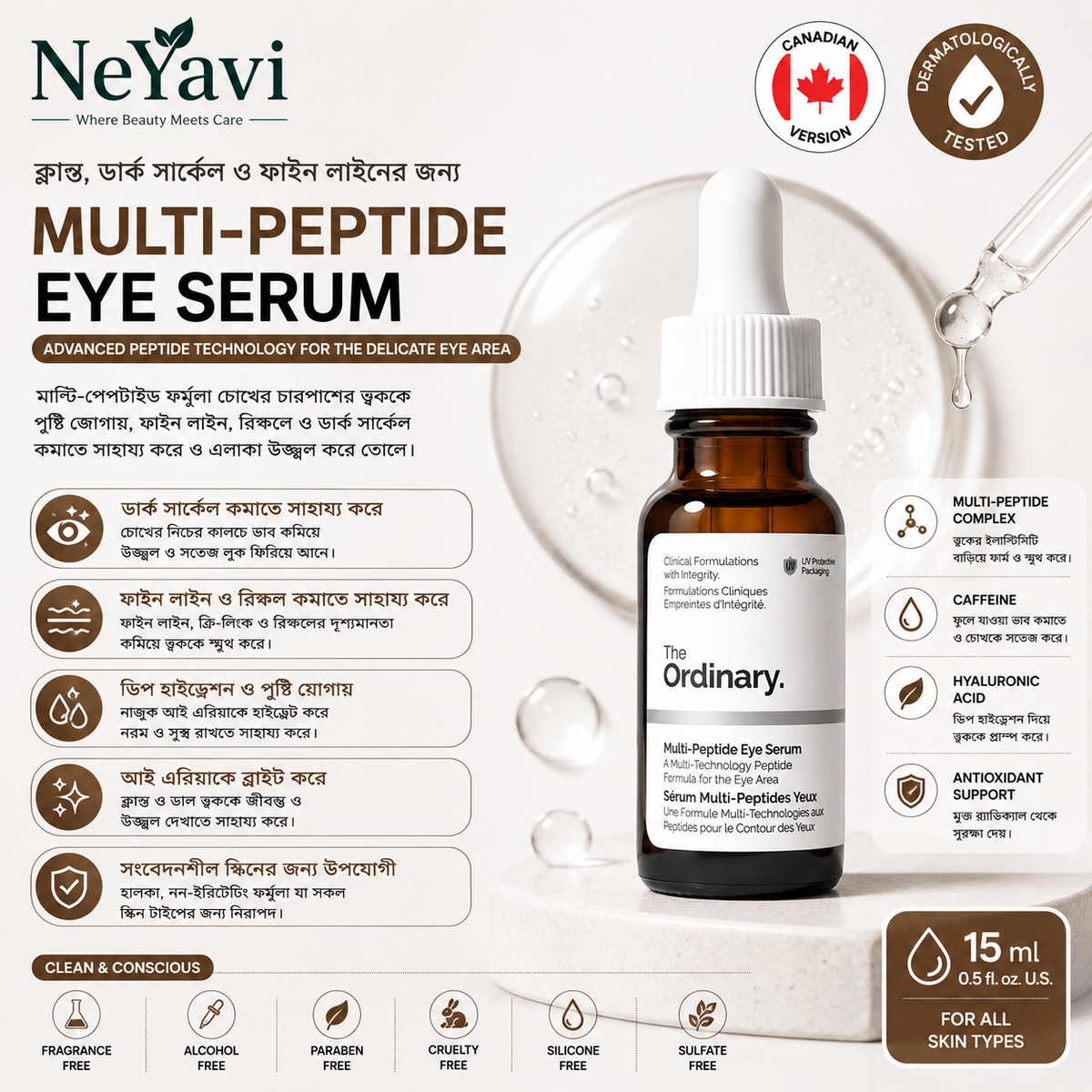 The Ordinary Multi-Peptide Eye Serum 15mL - NeYavi