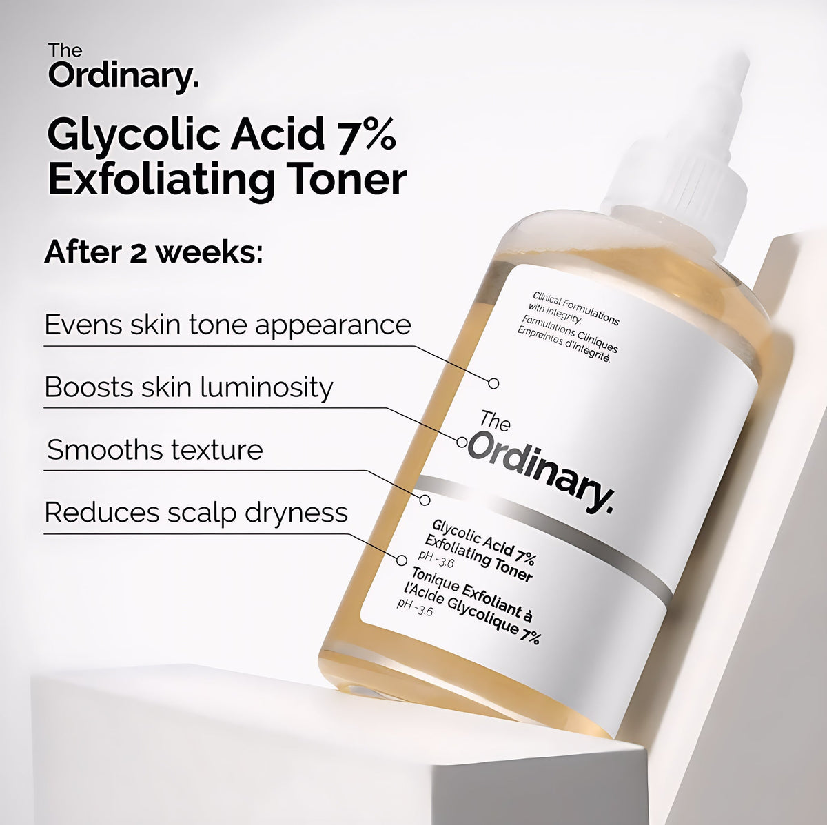 The Ordinary Glycolic Acid 7% Exfoliating Toner 240mL - NeYavi